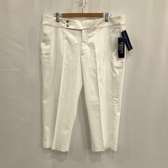 CHAPS Ladies Size 16 White Slim Fit Capri Pants – NEW - Picture 5 of 10